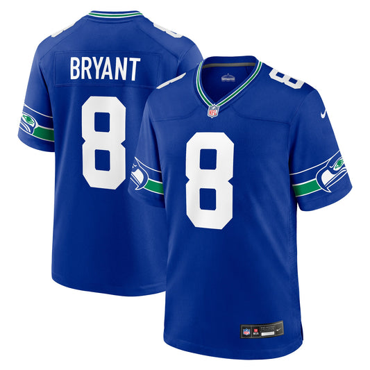 Seattle Seahawks Coby Bryant Royal Throwback Player Game Jersey