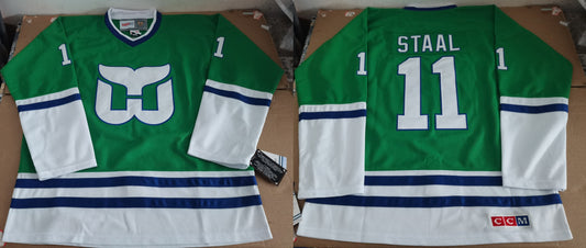 Men's Carolina Hurricanes Jordan Staal #11 Green Game jersey