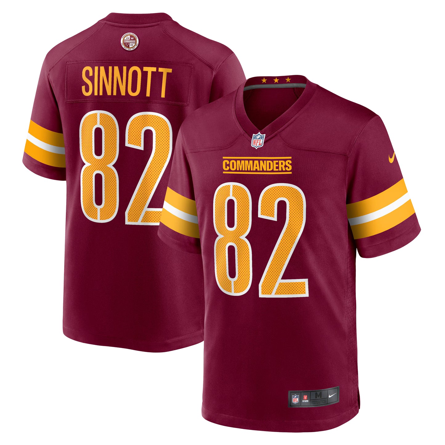 Washington Commanders Ben Sinnott Burgundy Game Jersey