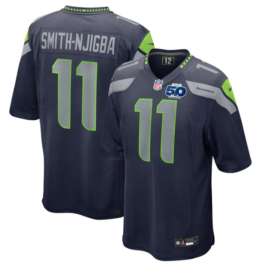 Seattle Seahawks Jaxon Smith-Njigba College Navy Team 50th Season Game Jersey