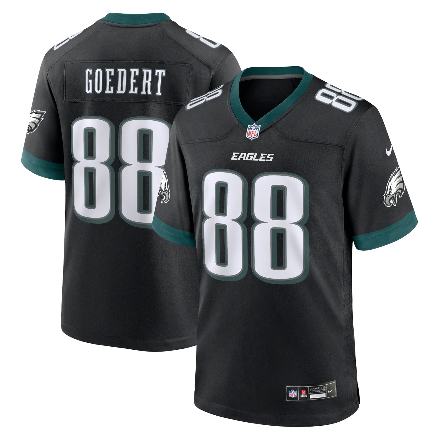 Philadelphia Eagles Dallas Goedert Black Alternate Game Jersey