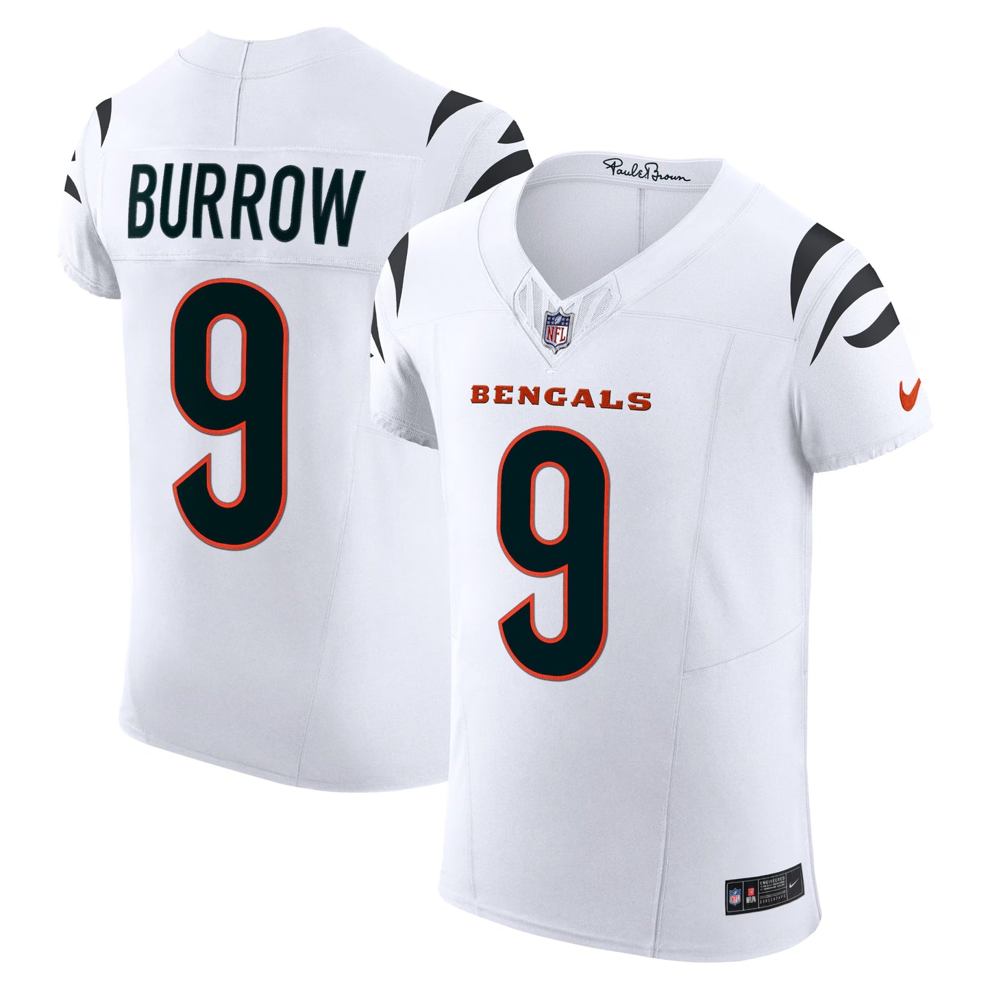 Cincinnati Bengals Joe Burrow White Vapor F.U.S.E. Elite Jersey