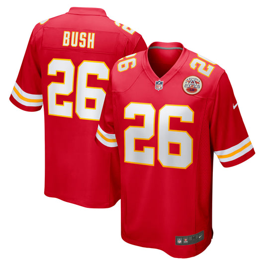 Kansas City Chiefs Deon Bush Red Game Player Jersey