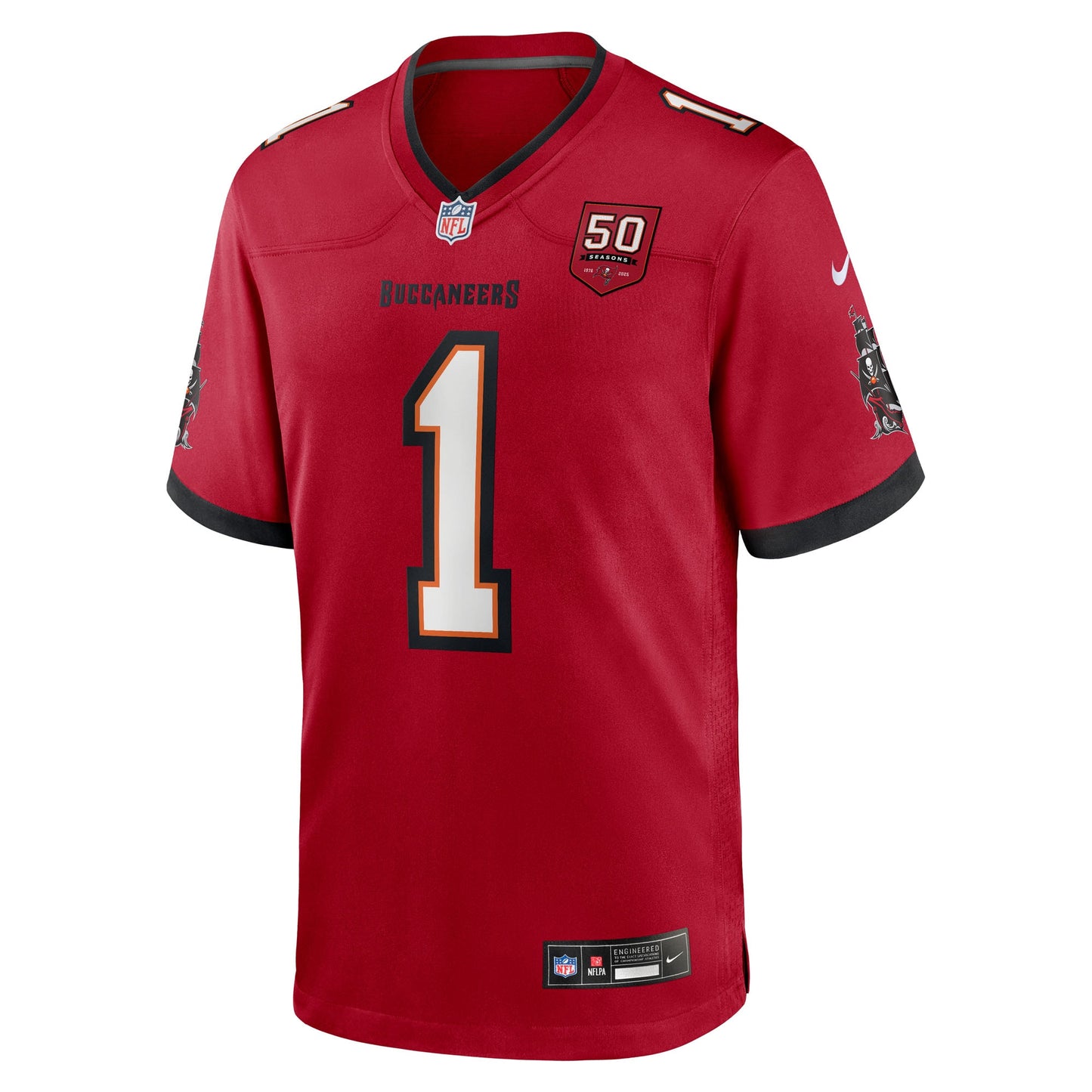 Tampa Bay Buccaneers Rachaad White Red 50th Anniversary Team Game Jersey