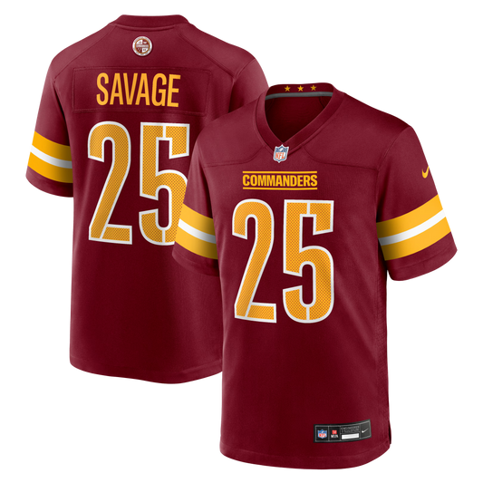 Washington Commanders Darnell Savage Burgundy Team Game Jersey