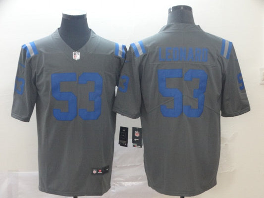 Men's Indianapolis Colts Darius Leonard Player Gray Game Jersey1