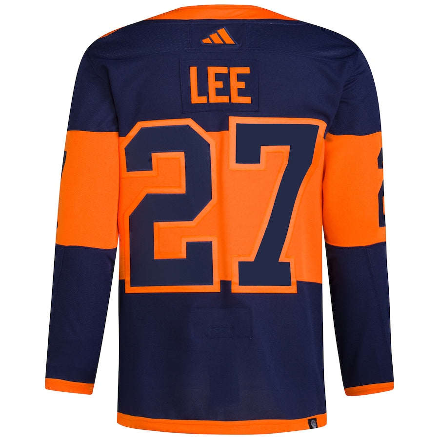 Anders Lee New York Islanders   2024 NHL Stadium Series Primegreen   Jersey Navy
