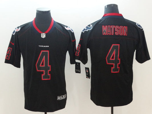 Men's Houston Texans Deshaun Watson #4 Black Alternate Game Jersey1