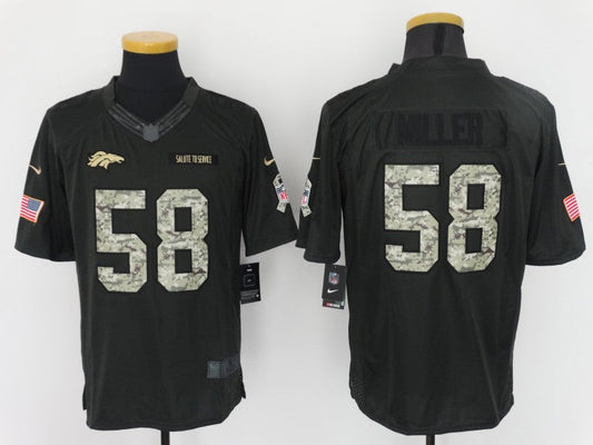 Men's Denver Broncos Von Miller #58 Black Authentic Game Jersey1