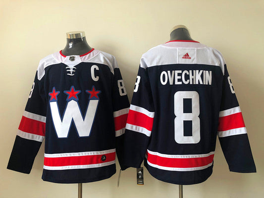Men's Washington Capitals Alexander Ovechkin #8 Navy Home Breakaway Jersey1