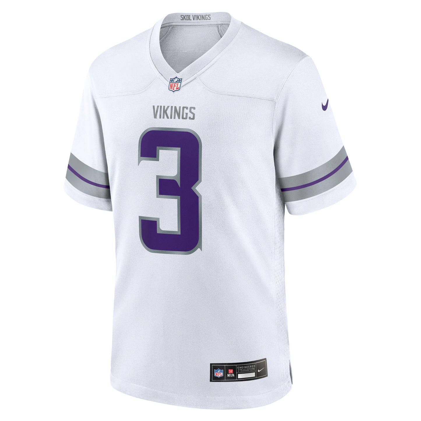 Minnesota Vikings Jordan Addison White Alternate Game Player Jersey
