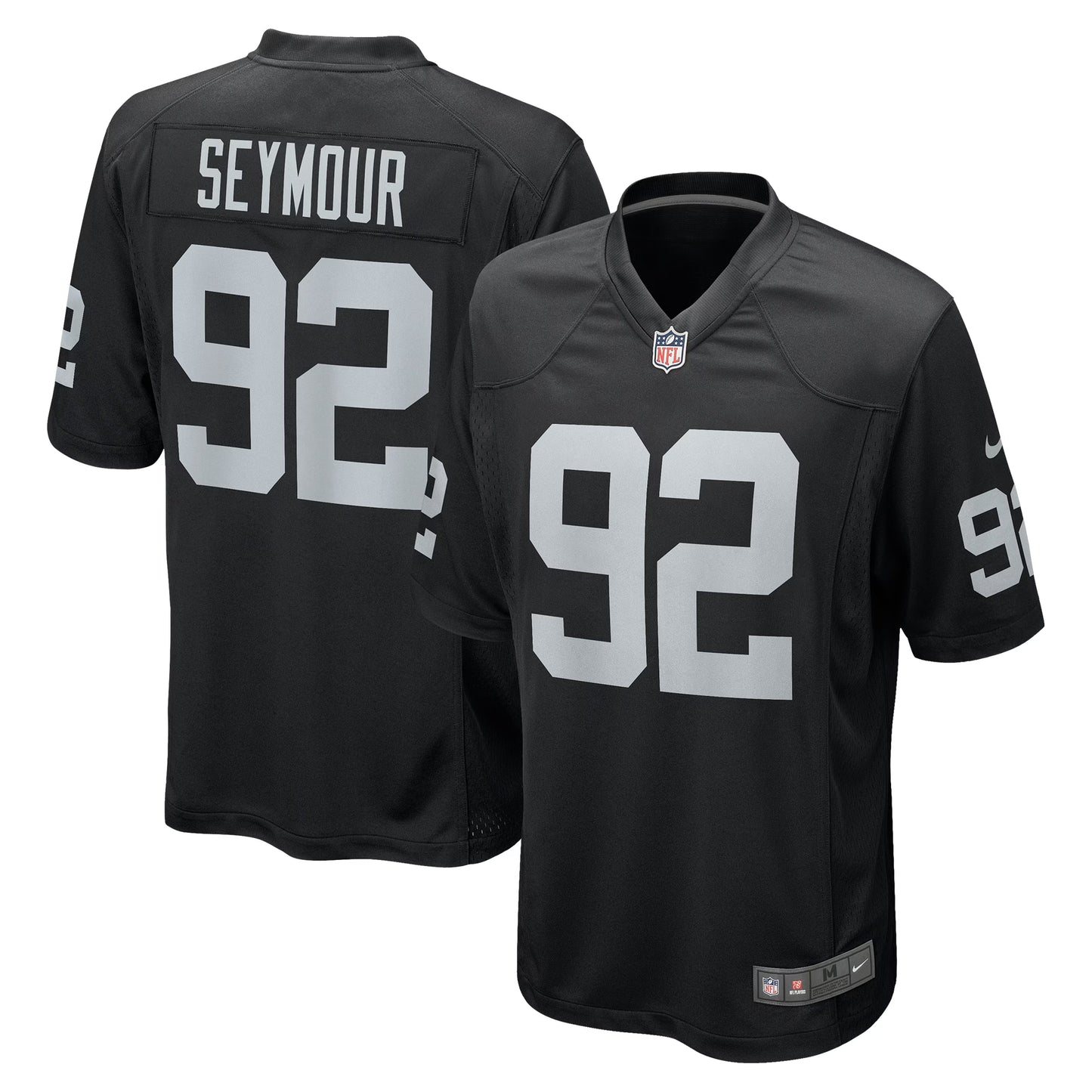 Las Vegas Raiders Richard Seymour Black Retired Player Game Jersey