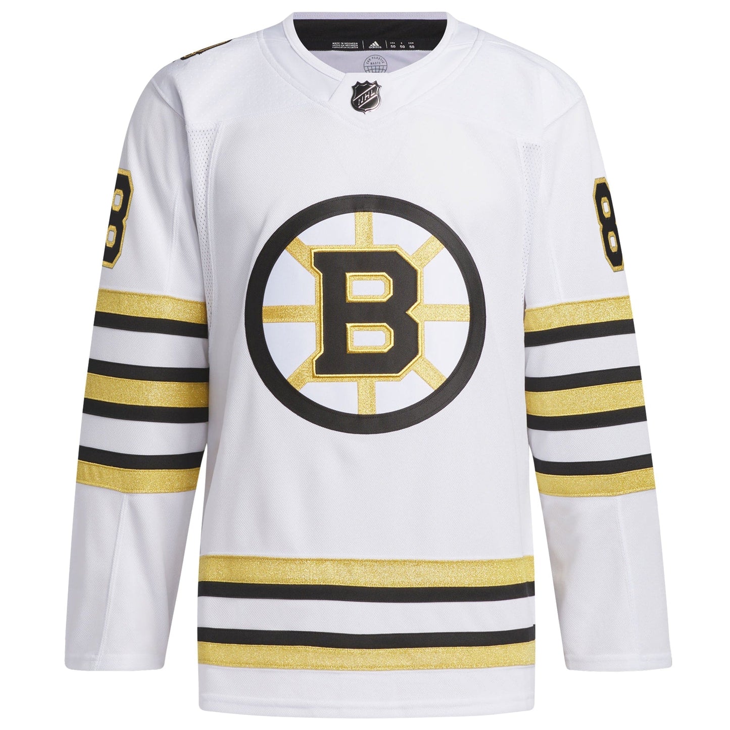 David Pastrnak Boston Bruins   Primegreen 100th Anniversary   Jersey - White