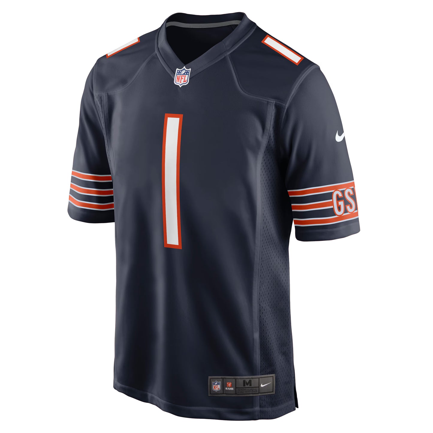 Chicago Bears Number 1 Dad Navy Game Jersey