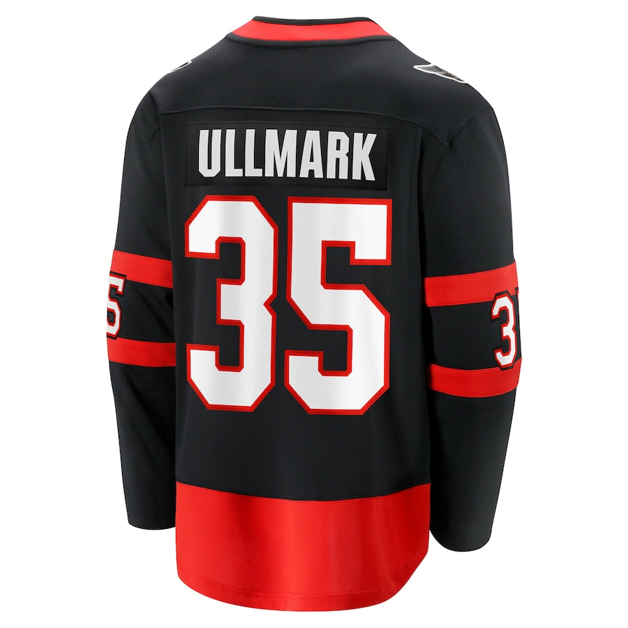 Linus Ullmark Ottawa Senators   Home Premier Breakaway  Jersey - Black