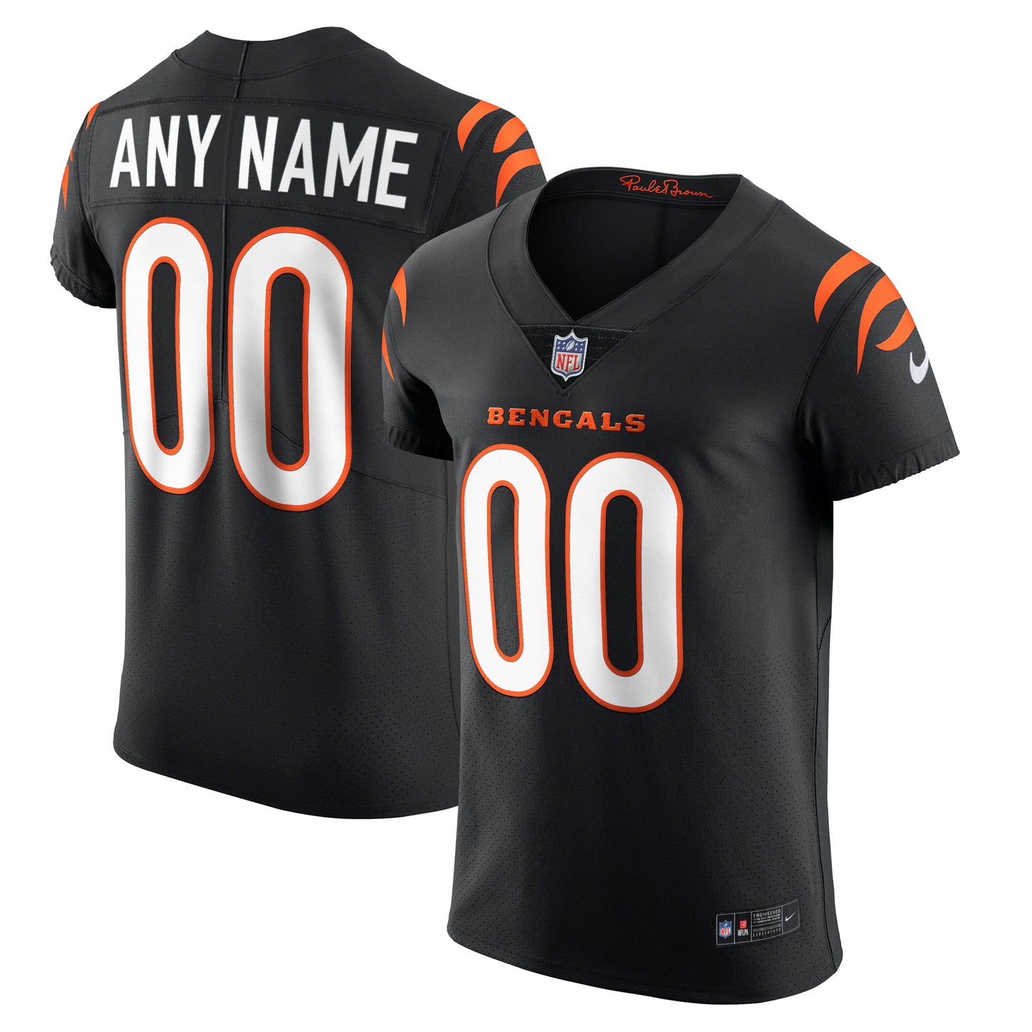 Cincinnati Bengals Black Vapor Elite Custom Jersey