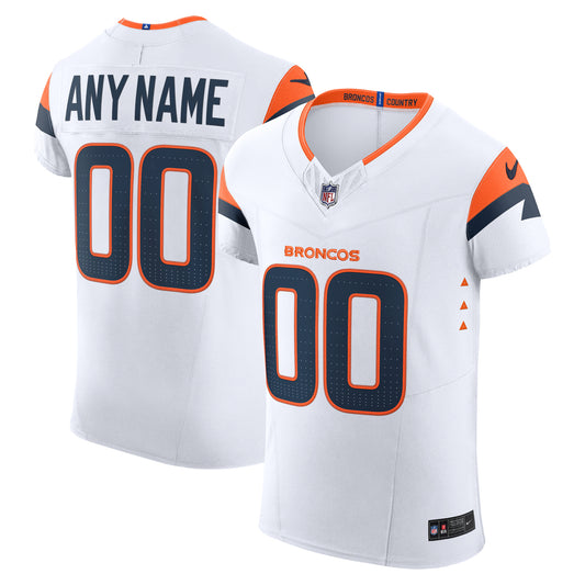 Denver Broncos White Vapor F.U.S.E. Elite Custom Jersey