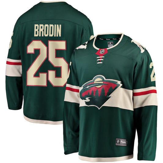 Jonas Brodin Minnesota Wild   Breakaway Jersey - Green