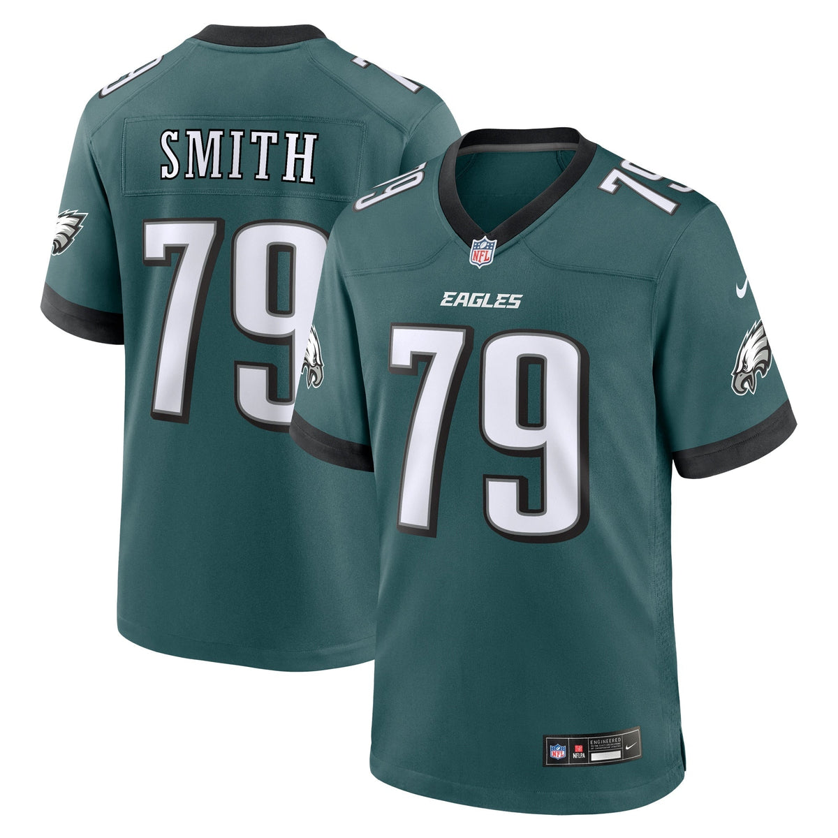 Lecitus Smith Philadelphia Eagles Nike  Game Jersey - Midnight Green