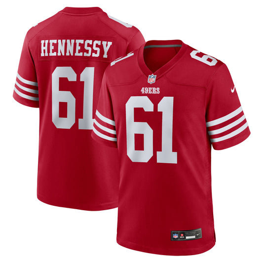 San Francisco 49ers Matt Hennessy Scarlet Team Game Jersey