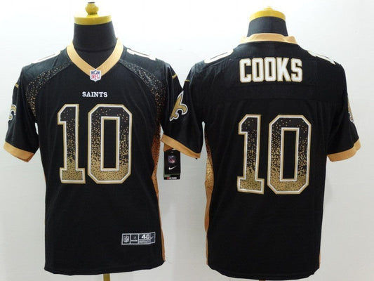 Men's New Orleans Saints Brandin Cooks #10 Black Game Jersey1