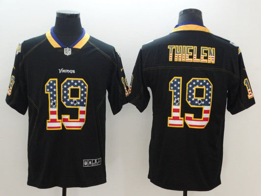 Men's Minnesota Vikings Adam Thielen #19 Black Game jersey