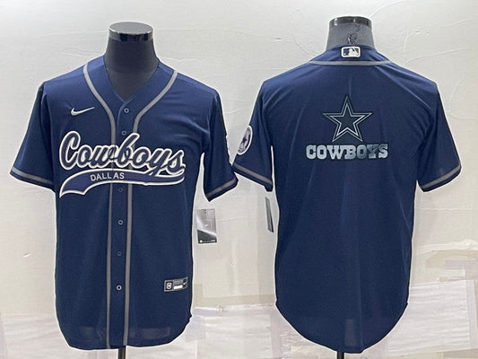 Men's Dallas Cowboys Navy Game Jersey1