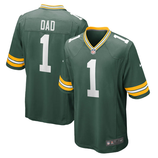 Green Bay Packers Number 1 Dad Green Game Jersey