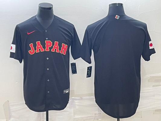Men's 2023 World Baseball Classic Japan Black Blank jersey
