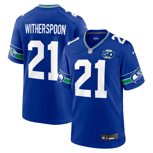 Seattle Seahawks Devon Witherspoon Royal Alternate 50th Season Game Jersey