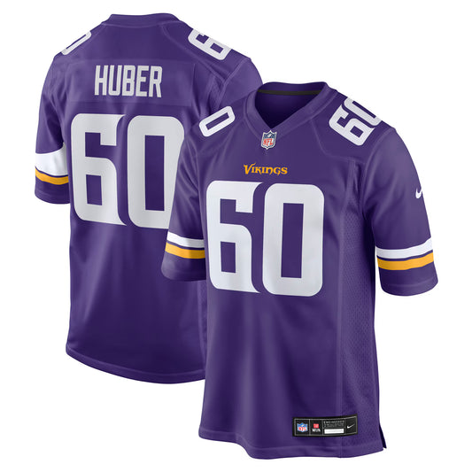 Minnesota Vikings Joe Huber Purple Team Game Jersey