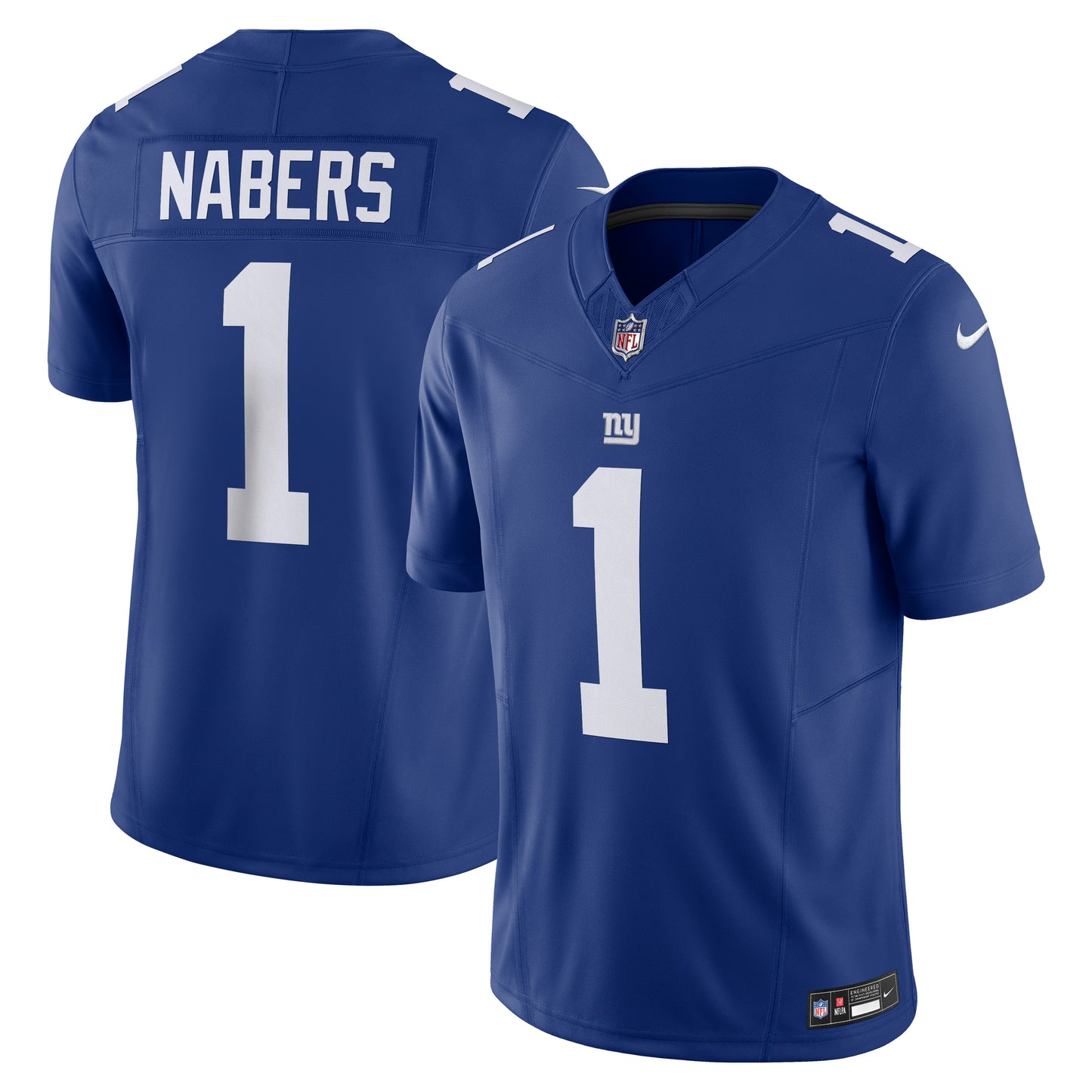 New York Giants Malik Nabers Royal Vapor F.U.S.E. Limited Jersey