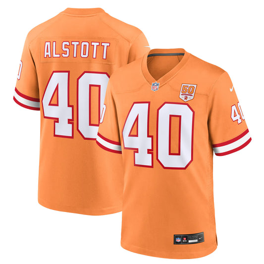 Tampa Bay Buccaneers Mike Alstott Creamsicle 50th Season Game Jersey