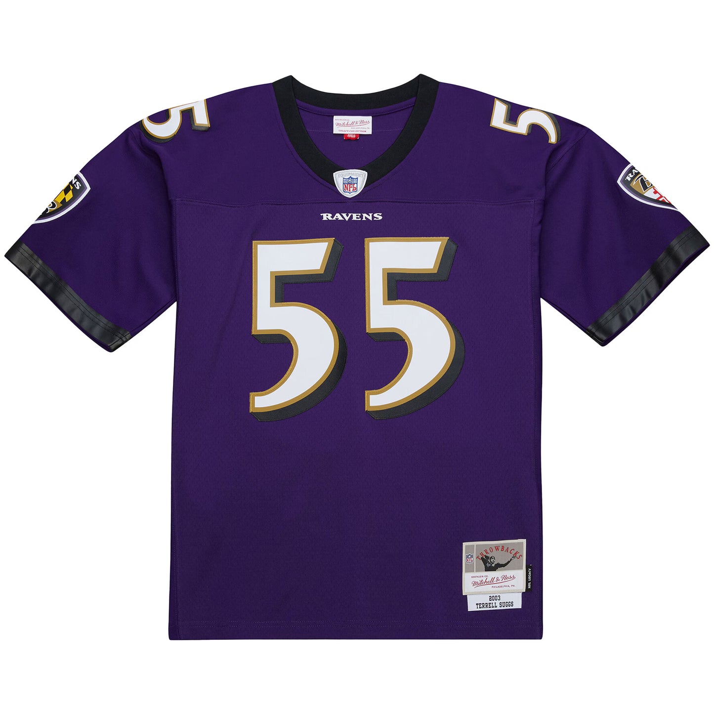 Baltimore Ravens Terrell Suggs Mitchell & Ness Purple 2003 Legacy Replica Jersey