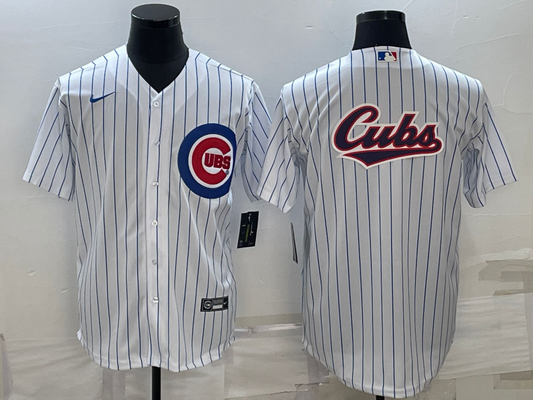 Men's Chicago Cubs White Home Replica Player Jersey