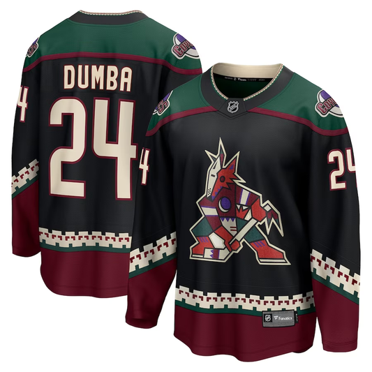 Men's Arizona Coyotes Matt Dumba #24 Black Home Breakaway jersey