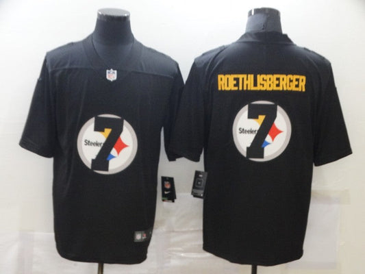 Men's Pittsburgh Steelers Ben Roethlisberger #7 Black Player Jersey1