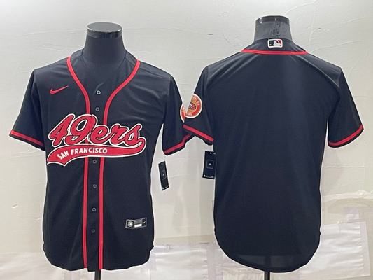 Men's San Francisco 49ers Black Blank jersey