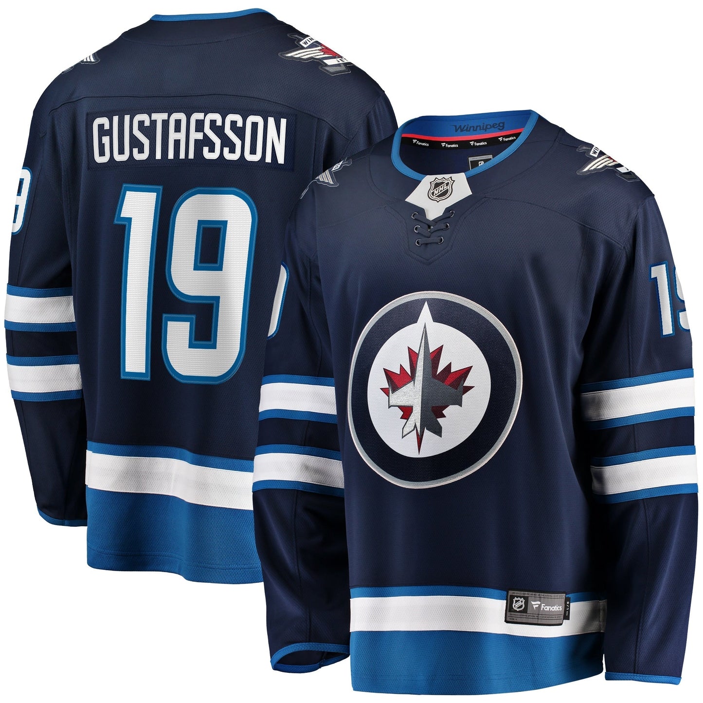 Men's Winnipeg Jets David Gustafsson Fanatics Navy Jersey
