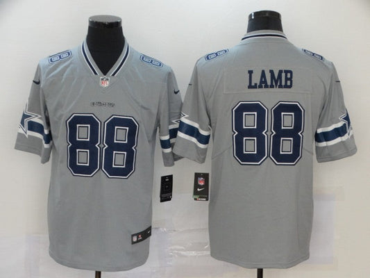 Men's Dallas Cowboys CeeDee Lamb #88 Gray Inverted Legend Jersey1