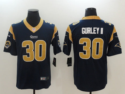 Men's Los Angeles Rams Todd Gurley II #30 Navy Game Jersey1
