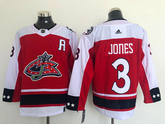 Men's Columbus Blue Jackets Seth Jones #3 Red Breakaway Player jersey