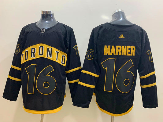 Men's Toronto Maple Leafs Mitch Marner #16 Black Game Jersey1