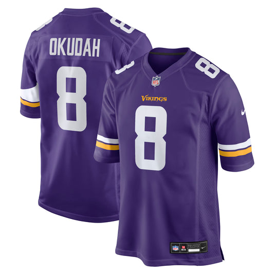 Minnesota Vikings Jeff Okudah Purple Team Game Jersey