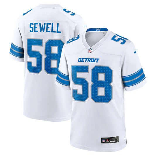 Detroit Lions Penei Sewell White Game Jersey