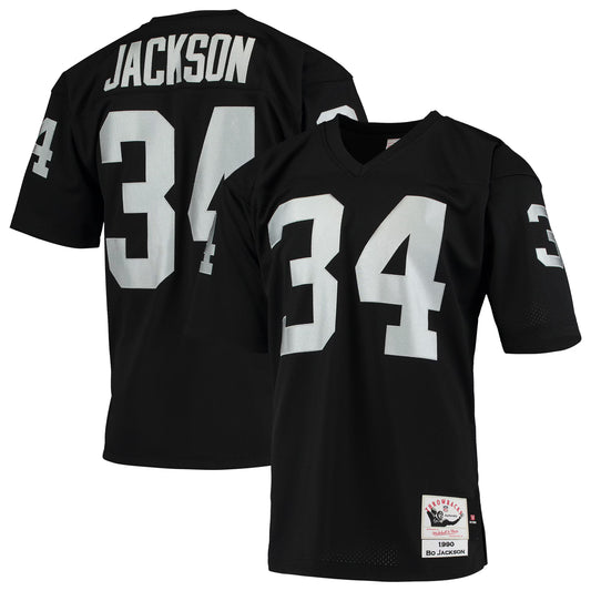 Las Vegas Raiders 1990 Bo Jackson Mitchell & Ness Black Authentic Throwback Retired Player Jersey