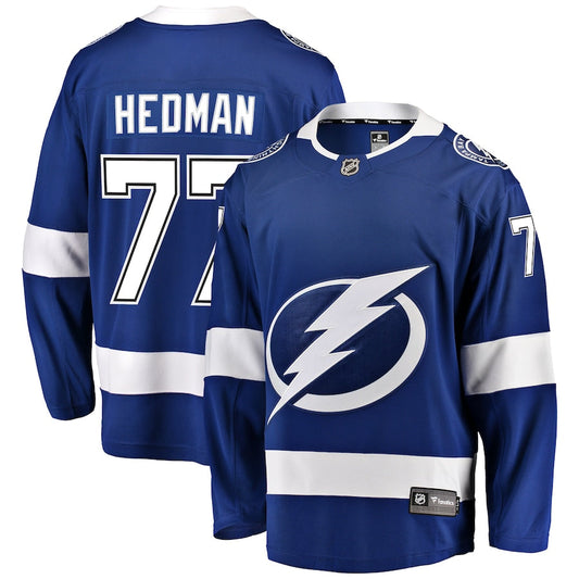 Men's Tampa Bay Lightning Victor Hedman Fanatics Blue Home Breakaway Player Jersey