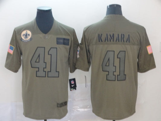 Men's New Orleans Saints Alvin Kamara #41 Brown Game Jersey1