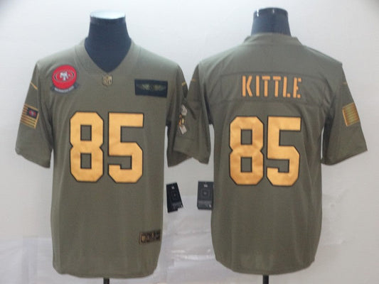 Men's San Francisco 49ers George Kittle #85 Brown Game Player Jersey1