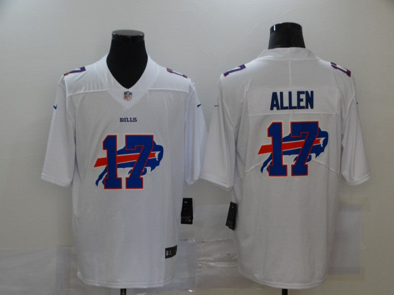 Men's Buffalo Bills #17 Josh Allen White Game Player Jersey1